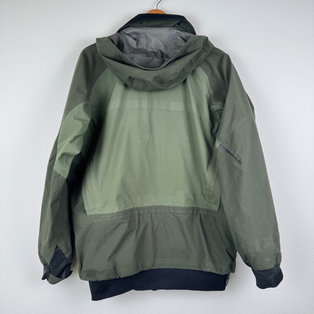 LL Bean Wading Jacket Mens M Green Good Fly Fishing Technical Shell Gorpcore - Picture 8 of 11